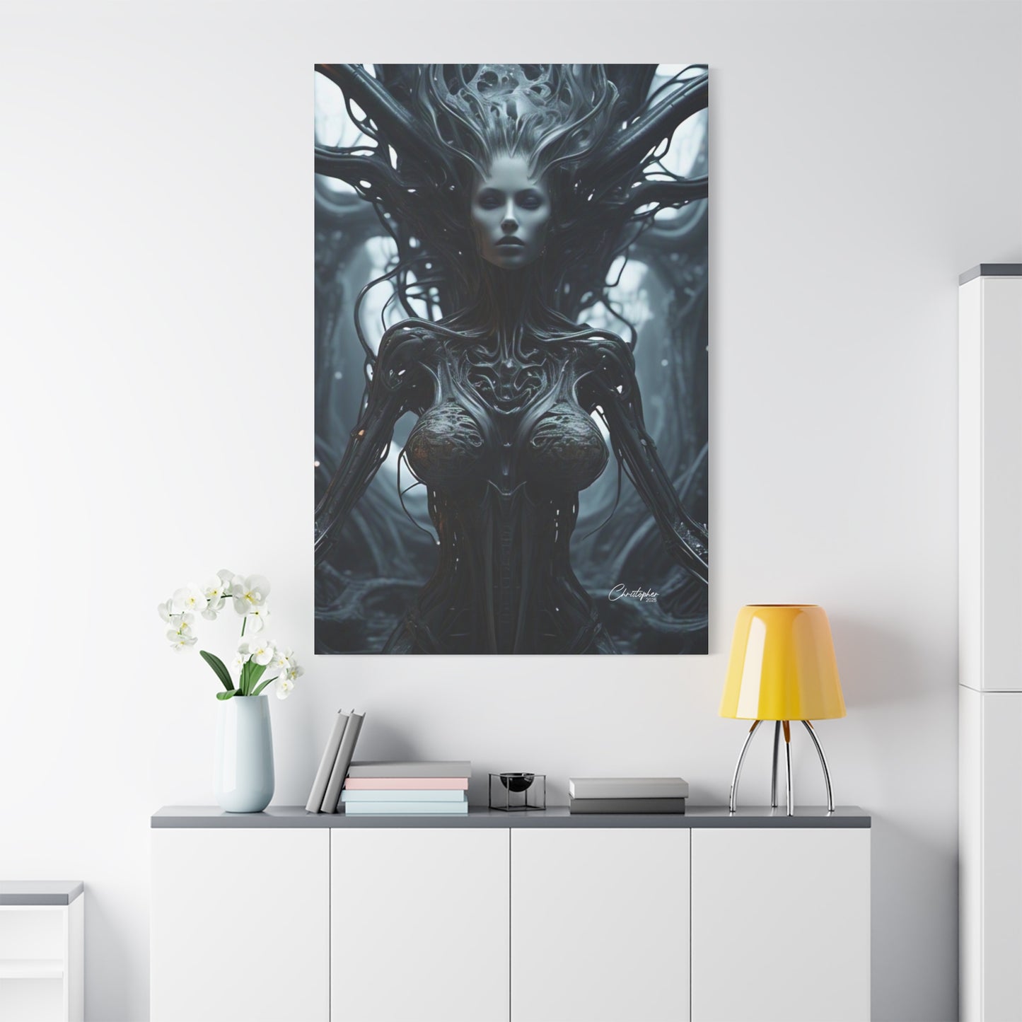 Futuristic Matte Canvas Wall Art – 1.25" Stretched