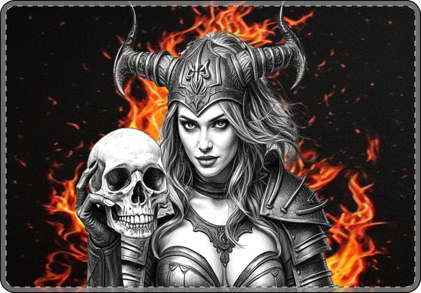 Valkyrie MacBook Case — Valkyrie Skull & Flames Matte Laptop Cover