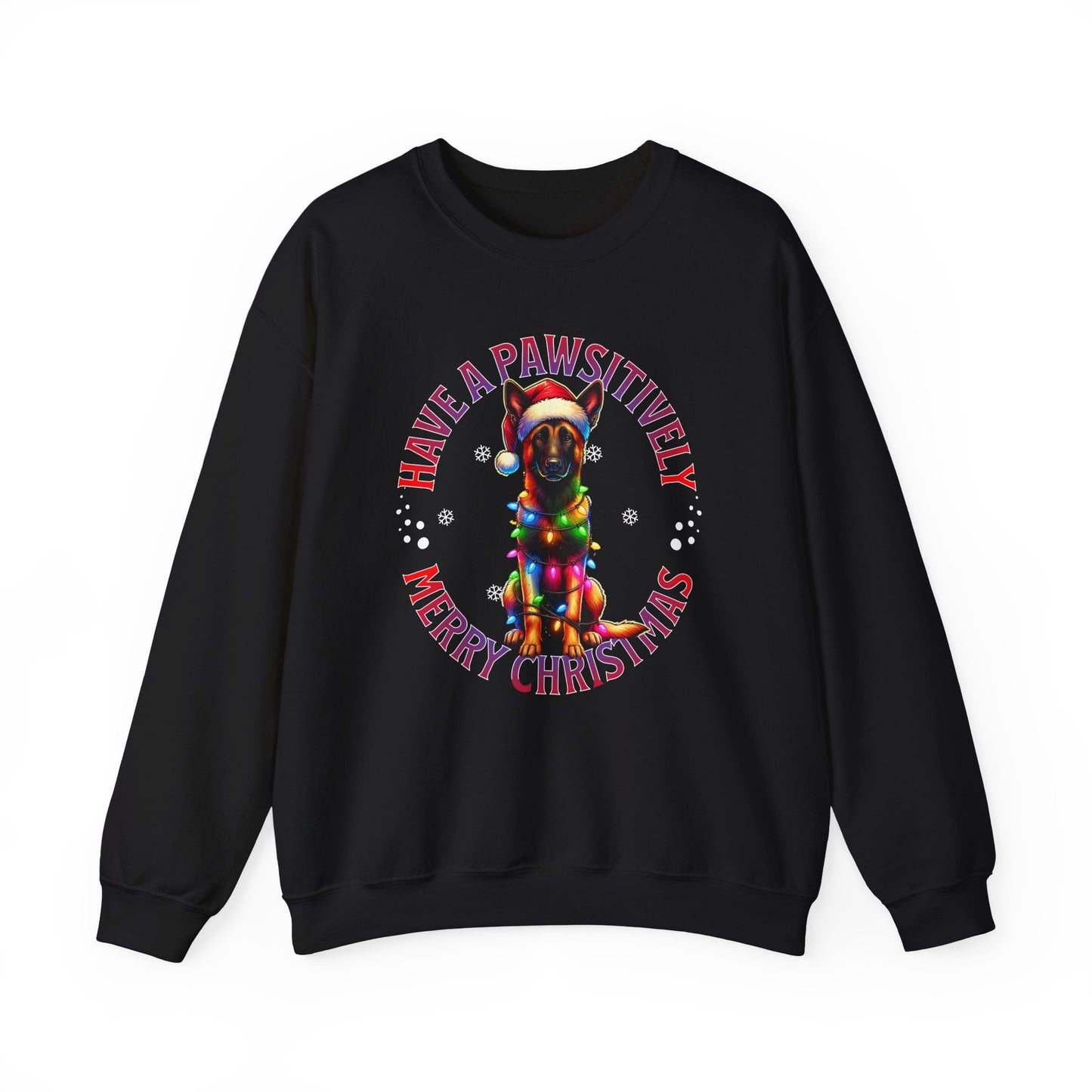 Christmas Dachshund Sweatshirt - "Have a Pawsitively Merry Christmas" Cute Holiday Dog Crewneck