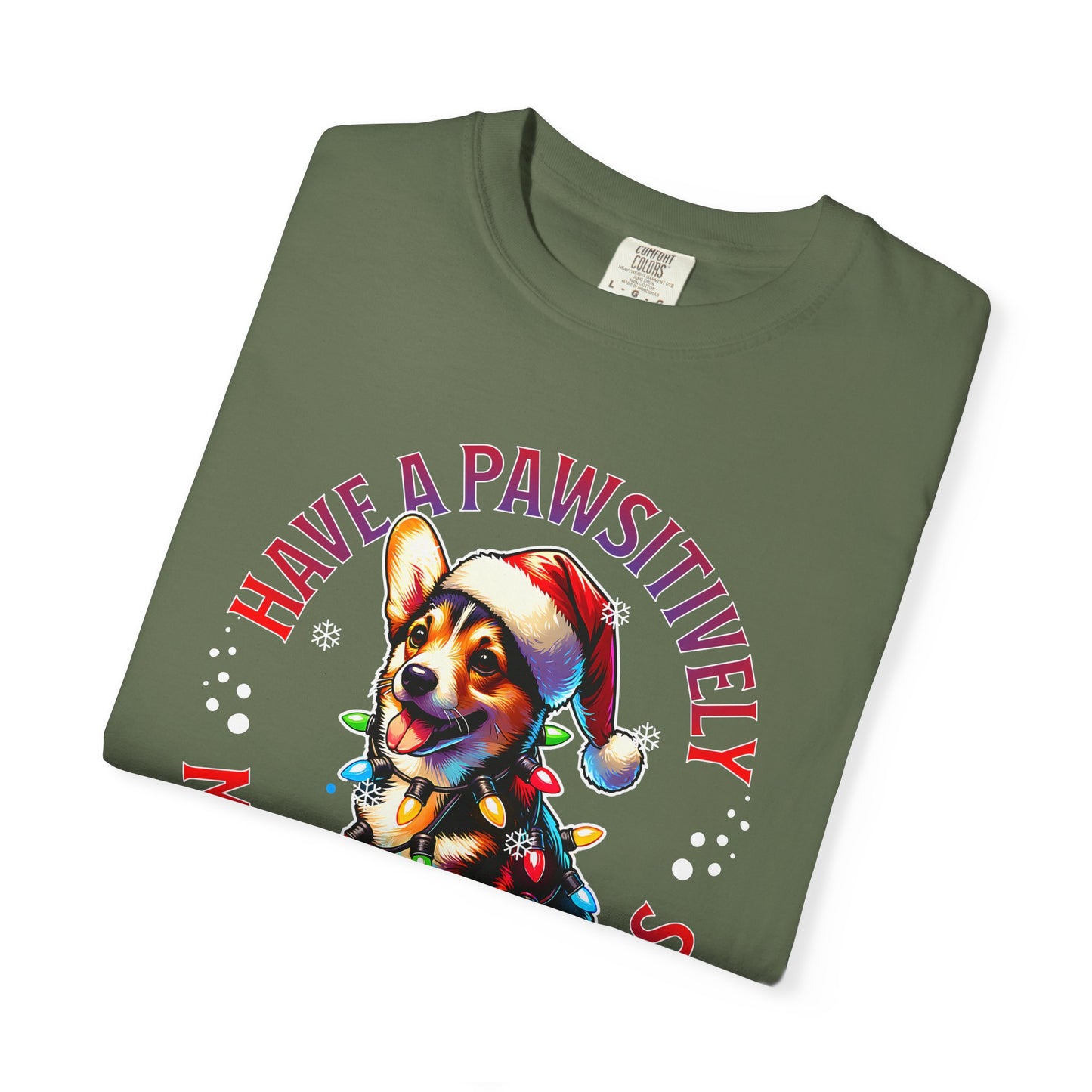 Christmas Corgi T-Shirt – "Have a Pawsitively Merry Christmas" Holiday Tee
