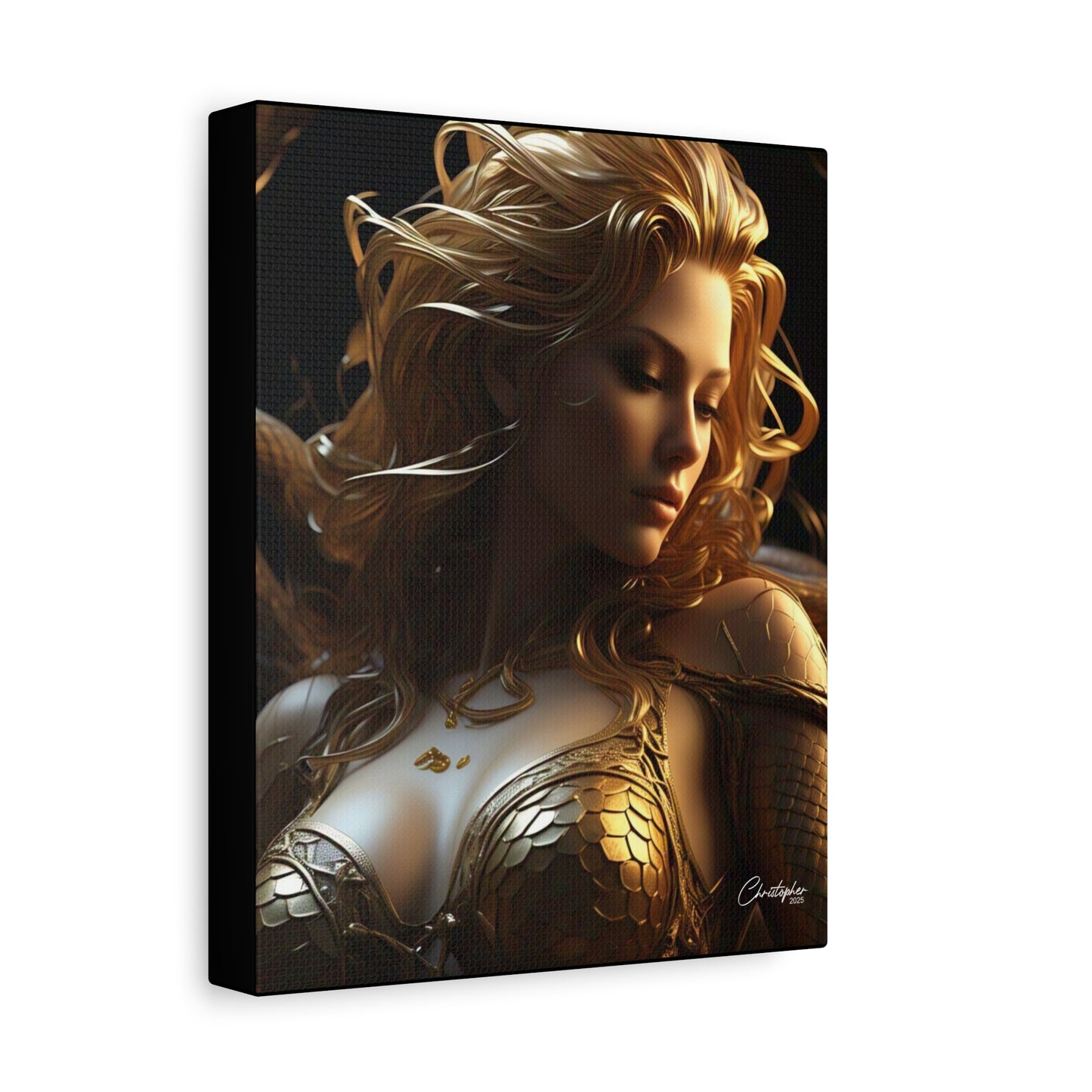 Fantasy Art Canvas Print - Serpent Goddess Home Decor