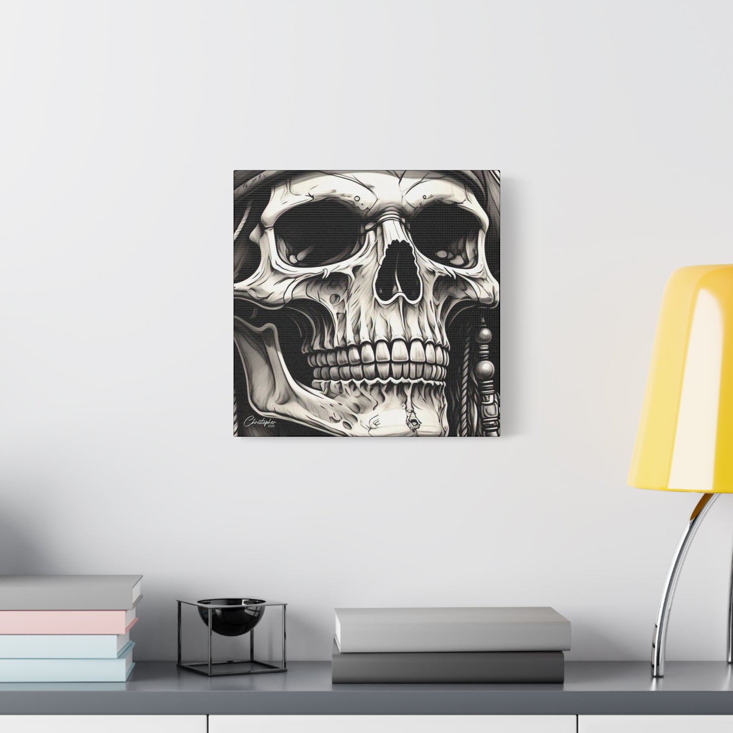 Pirate Skull Canvas Art - Edgy Gothic Decor, Wall Art for Halloween, Gothic Home Decor, Pirate Theme, Gift for Him