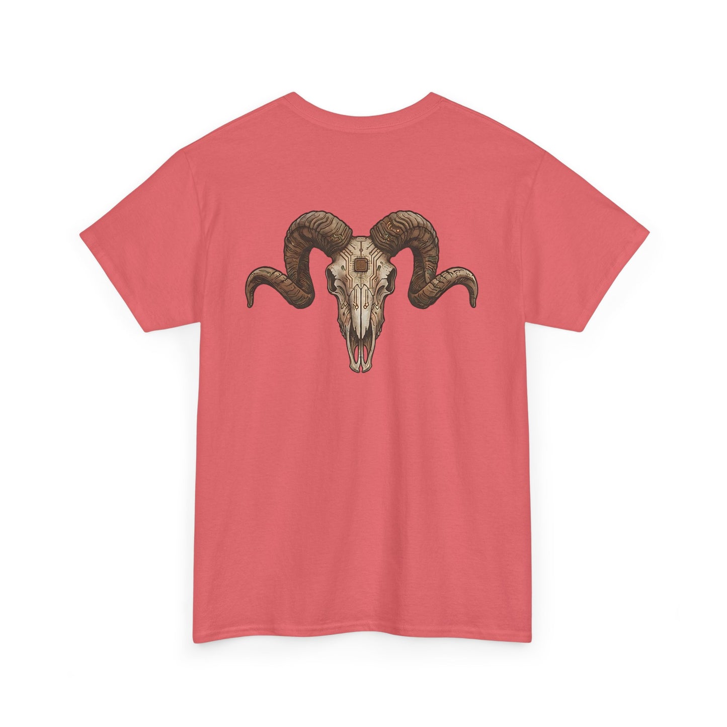 Ram Skull Graphic Tee Double Sided no background on the Back — Christmas Valley, Oregon Vintage Western T-Shirt