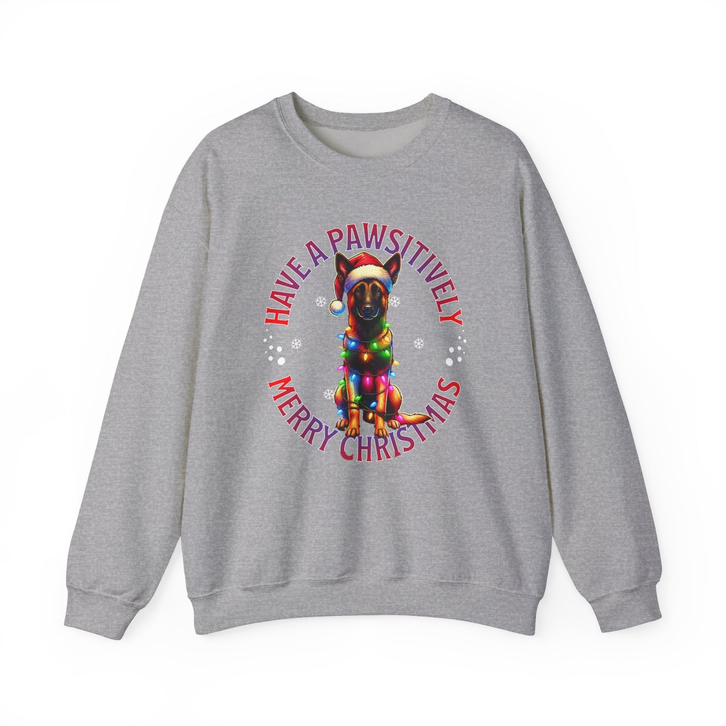 Christmas Dachshund Sweatshirt - "Have a Pawsitively Merry Christmas" Cute Holiday Dog Crewneck