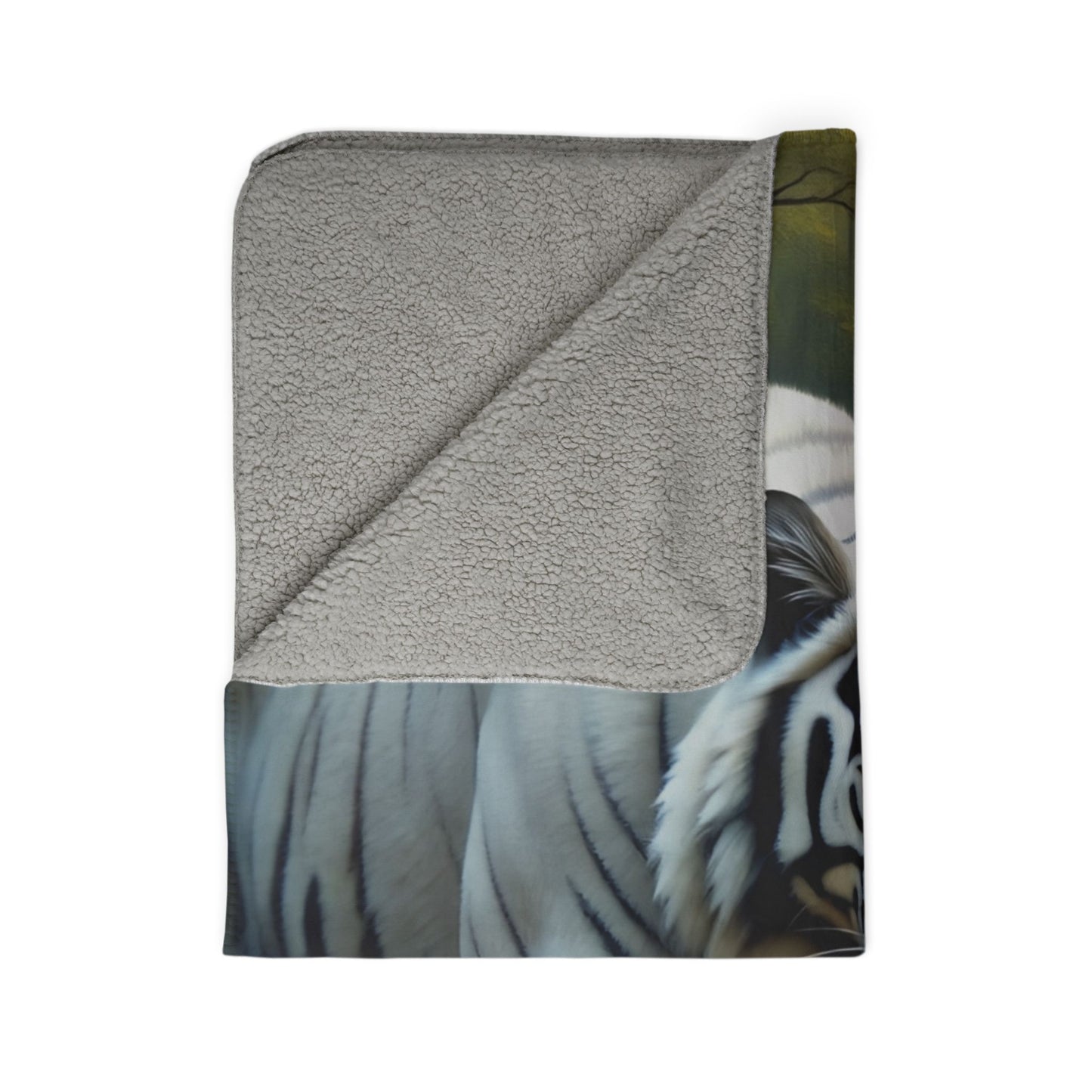 Majestic Tiger Fleece Blanket, Cozy Home Decor, Wildlife Lovers Gift, Perfect for Winter, Animal Print Blanket, Soft Sherpa Throw