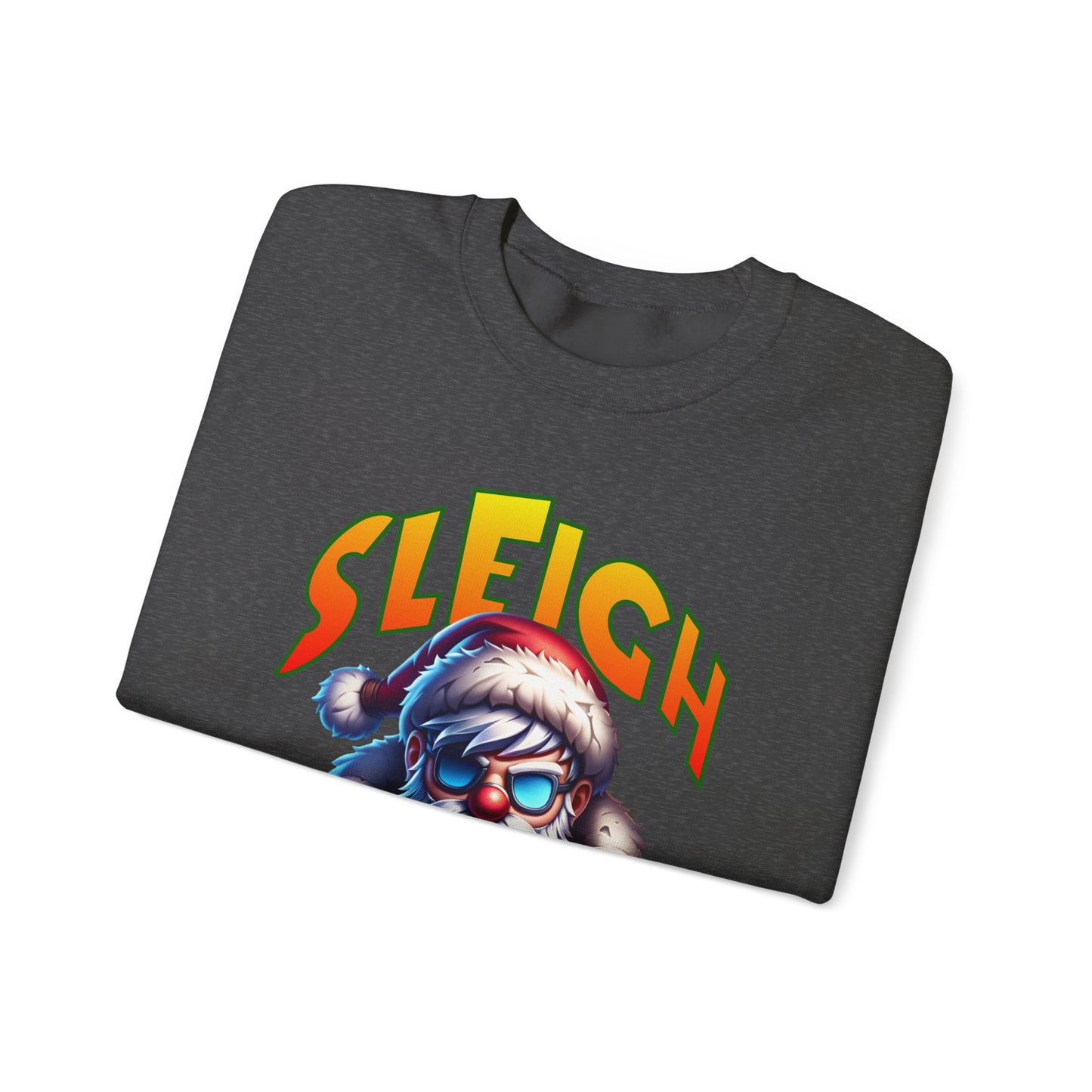 Sleigh Mode Sweatshirt — Cool Santa Graphic Holiday Crewneck
