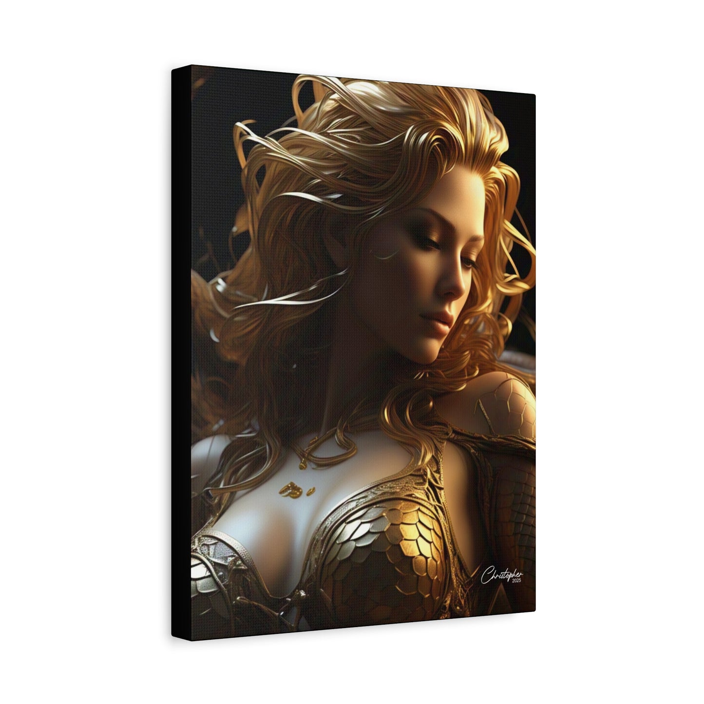 Fantasy Art Canvas Print - Serpent Goddess Home Decor