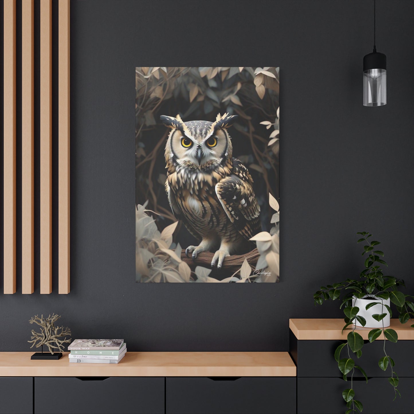 Realistic Owl Canvas Art - Nature Wall Decor for Home & Office