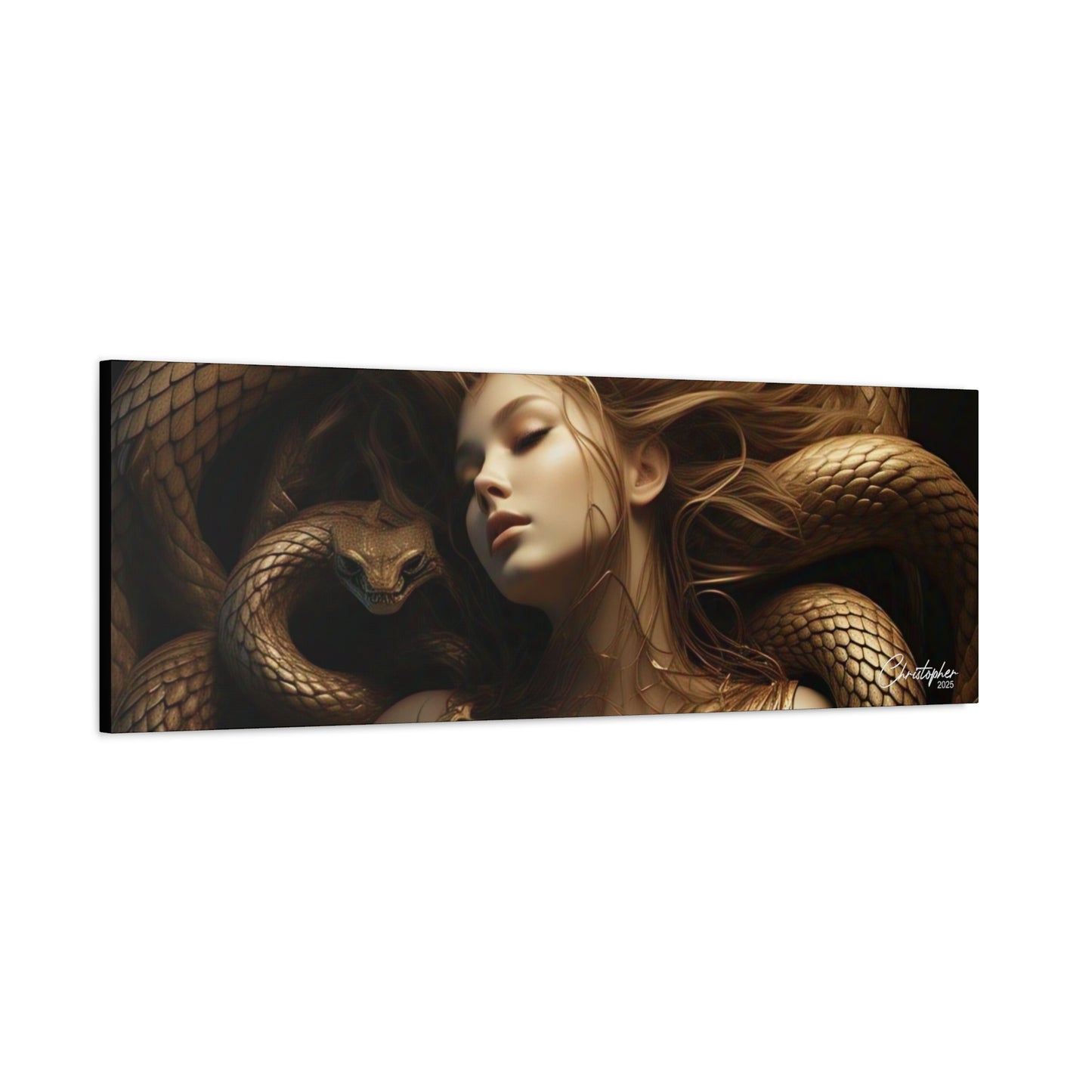 Goddess of Serpents Canvas Art - Stretched Matte Wall Decor