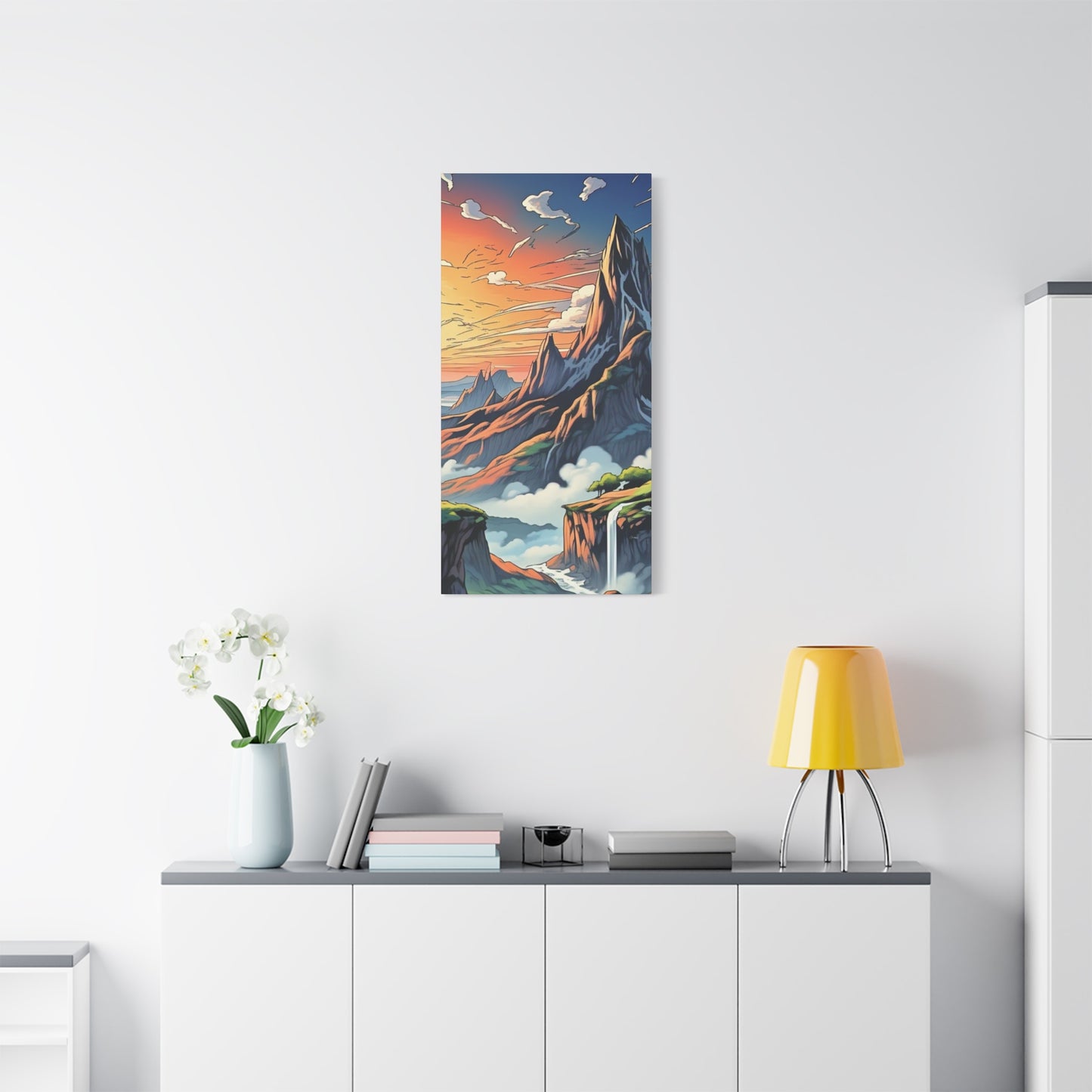 Stretched Canvas Art Print, Mountain Sunrise Landscape Decor, Wall Art for Home, Gift for Nature Lovers, Perfect for Living Room, [...]