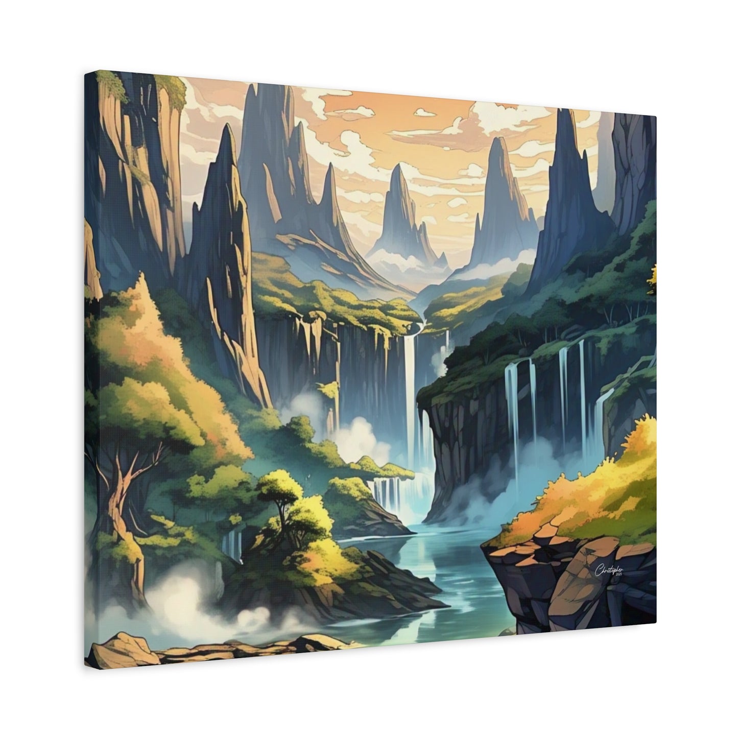 Serene Landscape Canvas Wall Art, Nature Home Decor, Tranquil Living Room Accent, Gift for Nature Lovers, Gallery Wall Piece