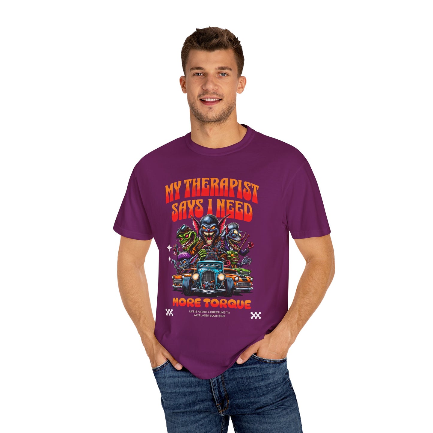My Therapist Says I Need More Torque T-Shirt, Funny Graphic Tee, Unisex Casual Top, Gift for Car Enthusiasts, Humor Apparel