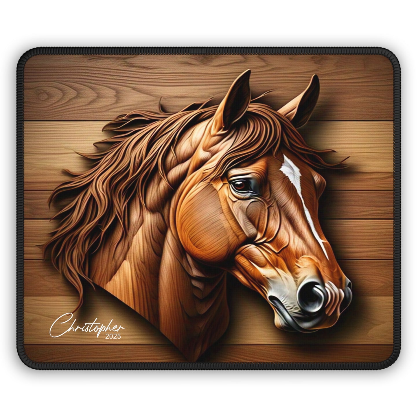 Horse Head Gaming Mouse Pad | Unique Gamer Gift | Animal Lover's Decor | Rustic Desk Accessory | Perfect for Birthdays, Holidays