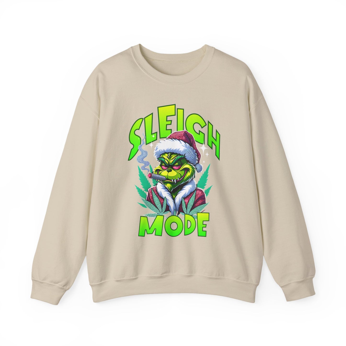 Sweatshirt — "Sleigh Mode" Grinch Holiday Crewneck