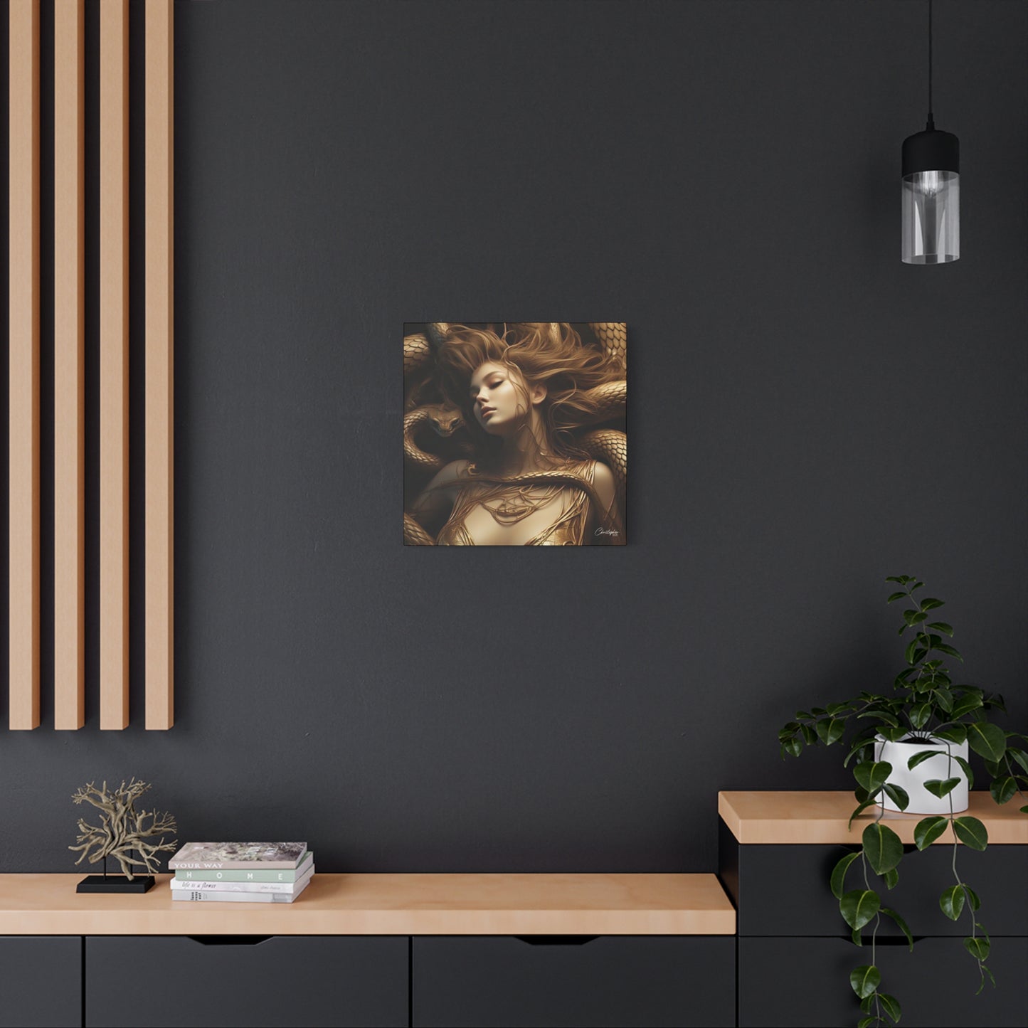 Goddess of Serpents Canvas Art - Stretched Matte Wall Decor