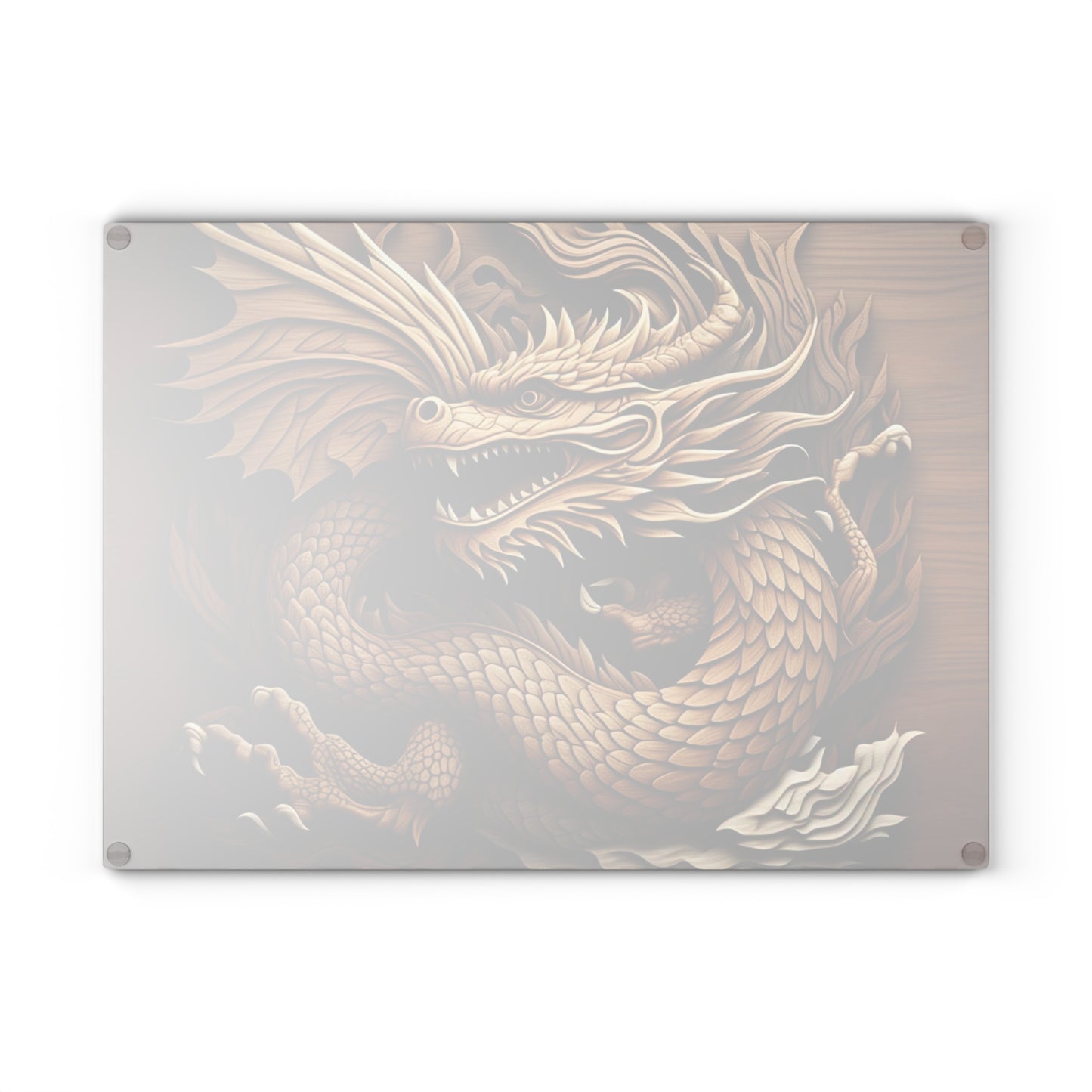 Dragon Art Glass Cutting Board, Decorative Kitchen Accessory, Unique Gift for Chefs, Home Decor, Housewarming Present