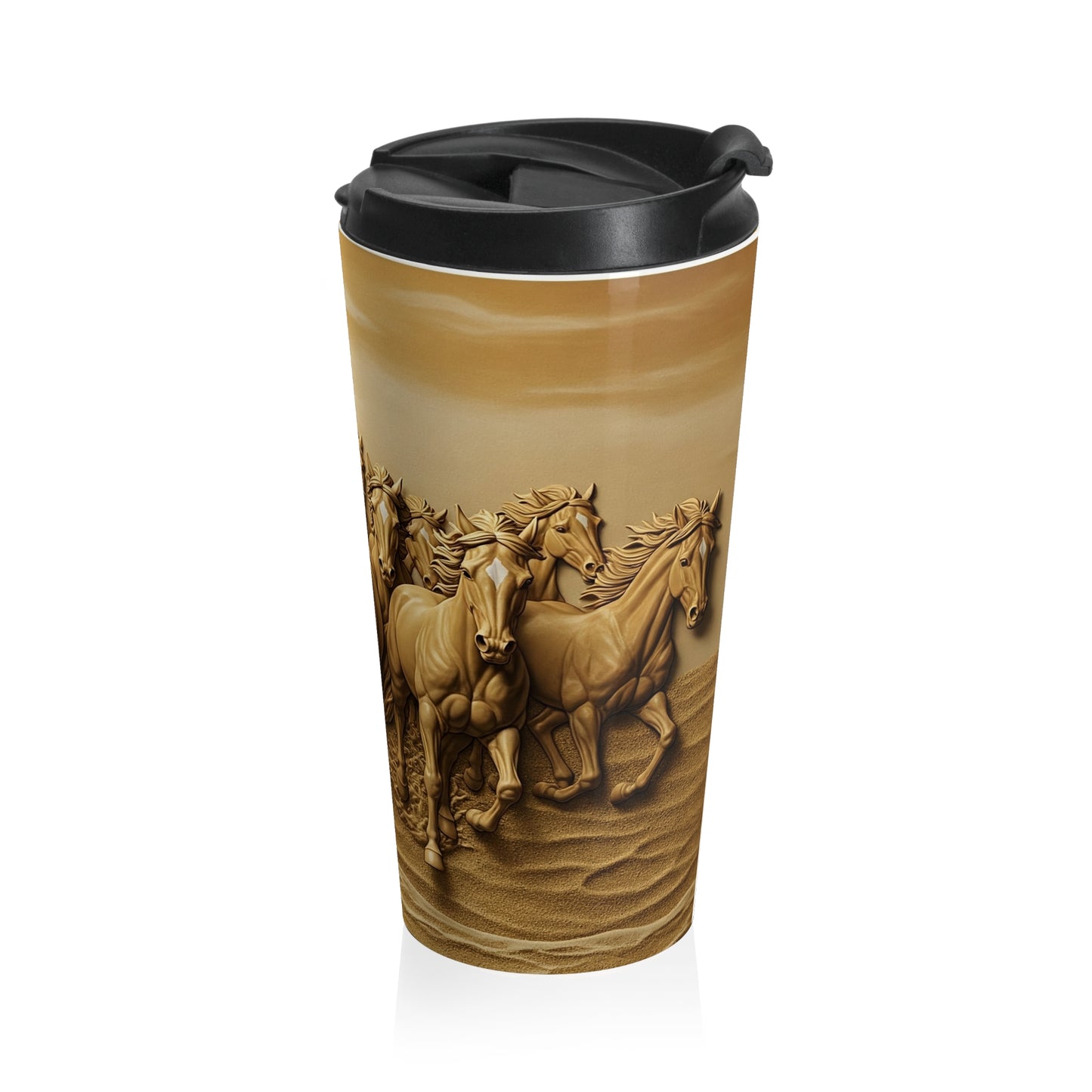 Equestrian Themed Stainless Steel Travel Mug - Perfect for Horse Lovers, Gifts for Equestrian Events, Outdoor Adventures, Birthday Gift