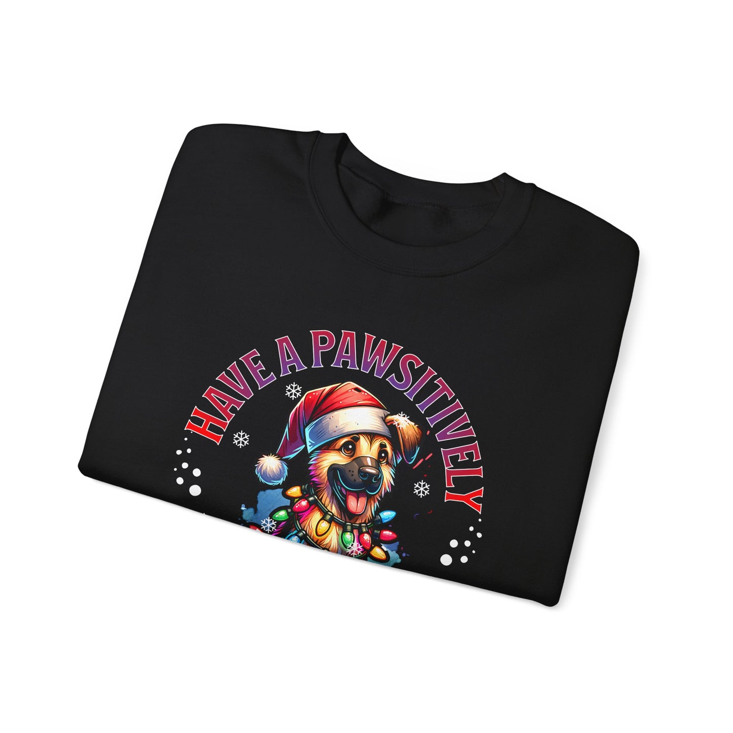 Christmas German Shepard Sweatshirt – "Have a Pawsitively Merry Christmas" Crewneck