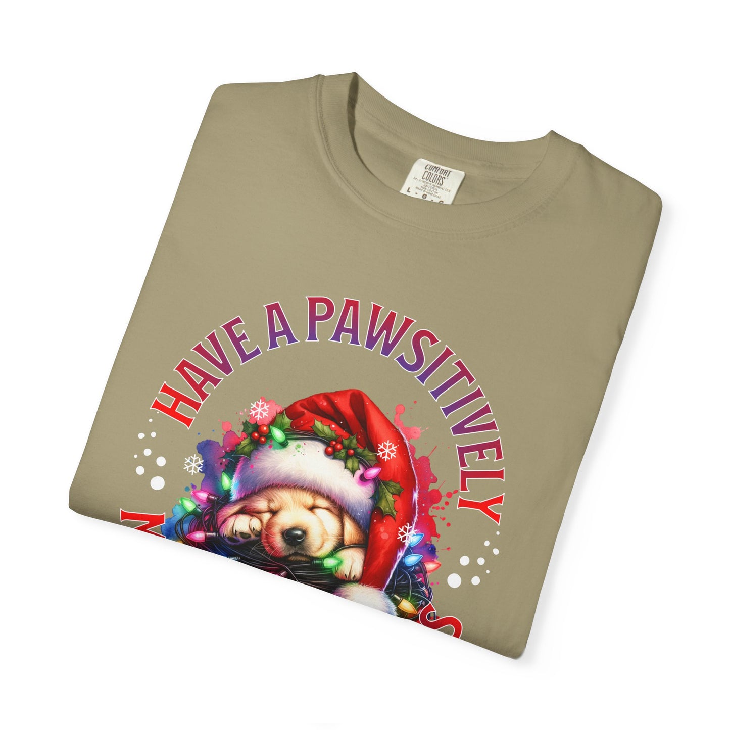 Christmas Puppy T-Shirt — "Have a Pawsitively Merry Christmas" Holiday Tee
