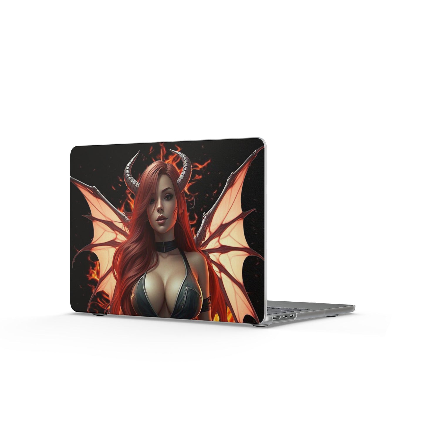 Devilwing Siren Matte MacBook Case — Fiery Fantasy Laptop Skin