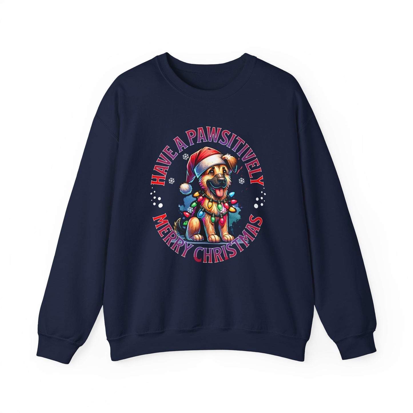 Christmas German Shepard Sweatshirt – "Have a Pawsitively Merry Christmas" Crewneck