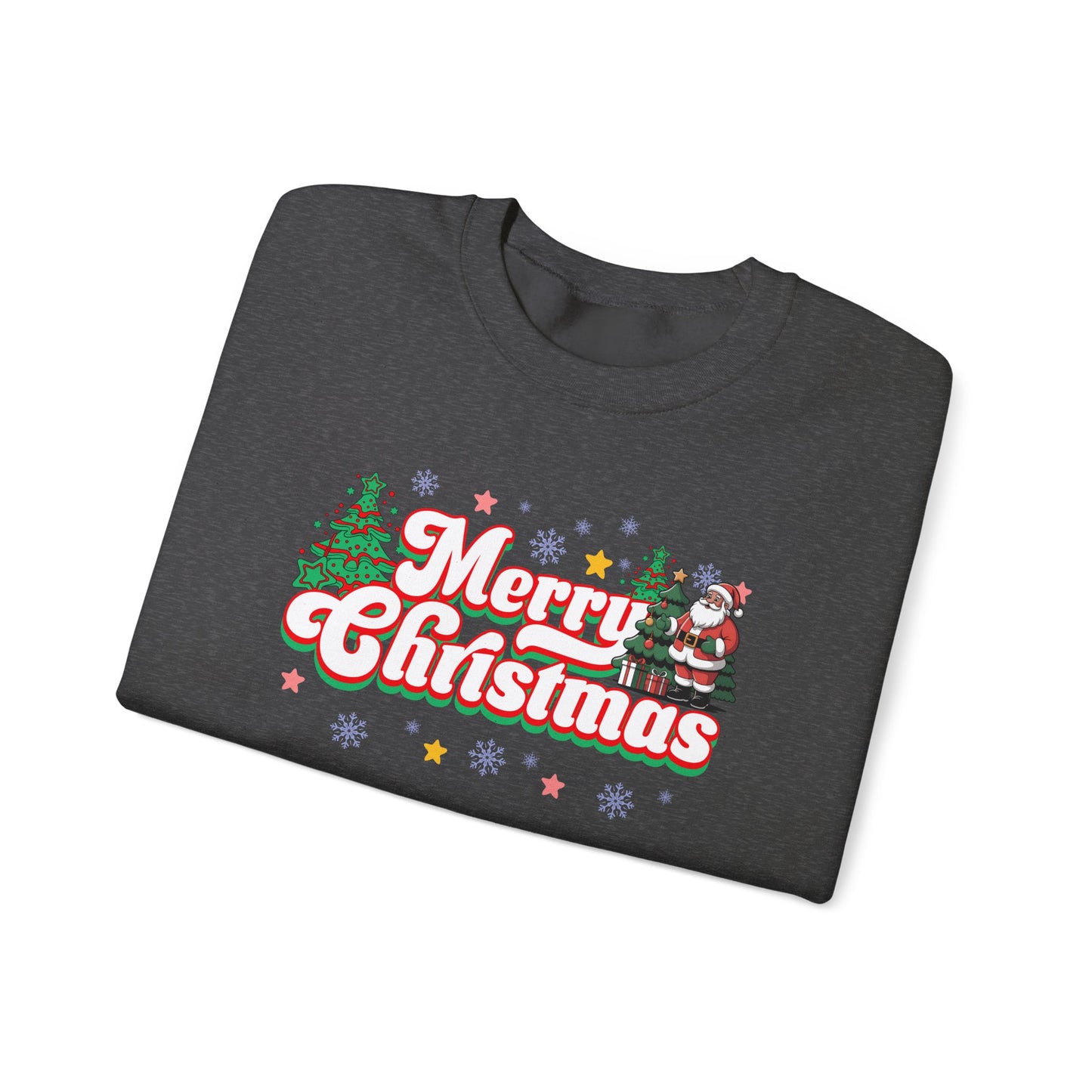 Merry Christmas Crewneck Sweatshirt — Festive Holiday Graphic Sweatshirt
