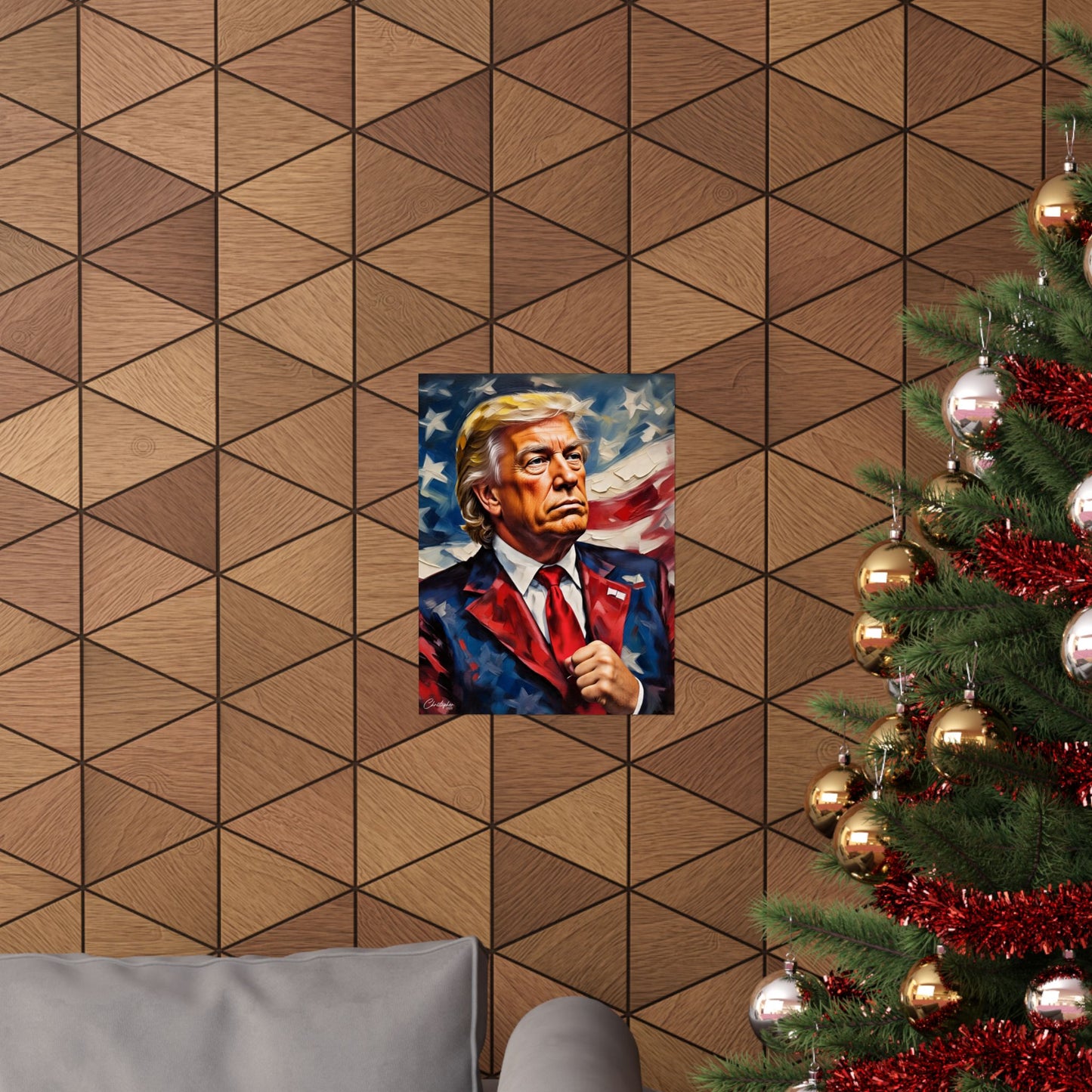 Patriotic Matte Vertical Poster | Political Wall Art, Home Décor, Trump Artwork, Gift for Supporters, Unique Collectible