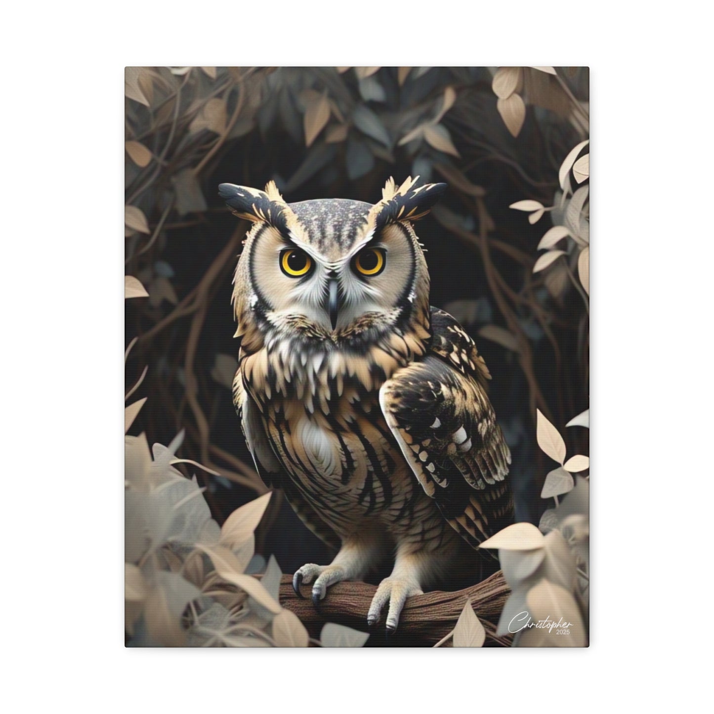 Realistic Owl Canvas Art - Nature Wall Decor for Home & Office