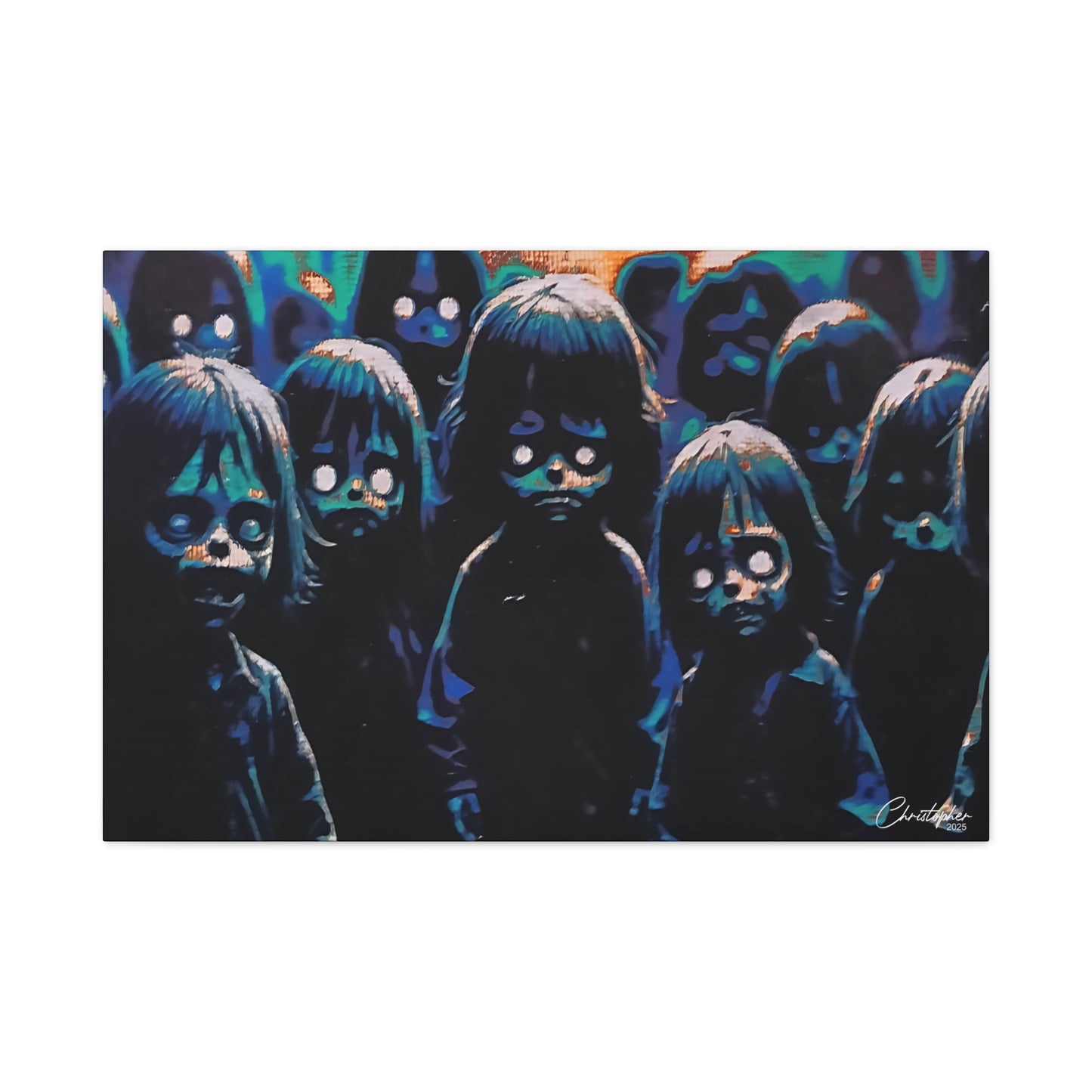 Original Laser Engraved Art, Full Wrapped Edges, Matte Canvas, Stretched, 1.25"