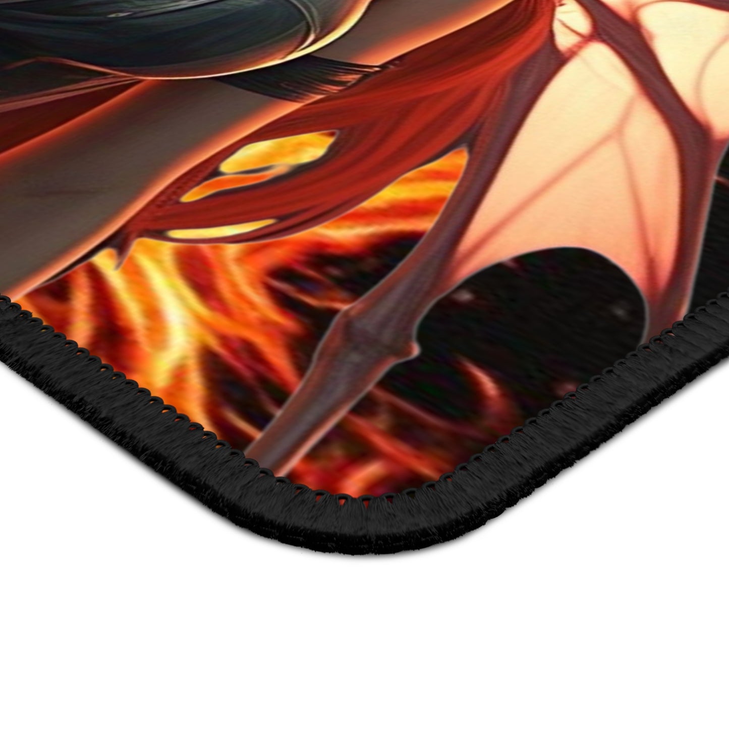 Gaming Mouse Pad — Fiery Demoness Anime Girl with Horns & Wings