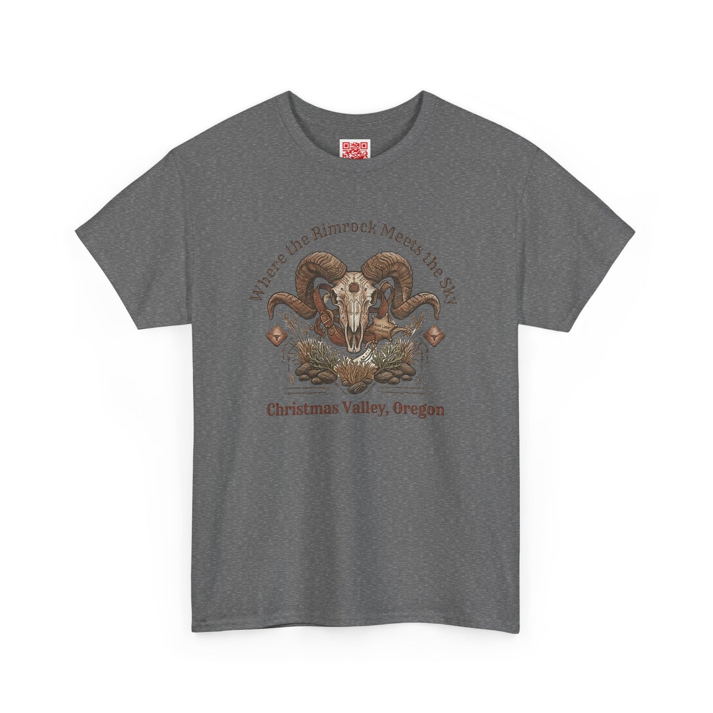 Ram Skull Graphic Tee Double Sided — 'Chestnut Valley, Oregon' Vintage Occult Shirt