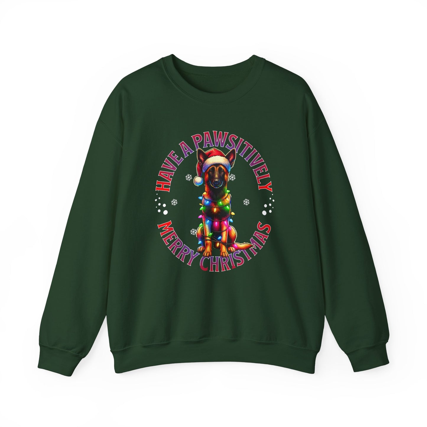 Christmas Dachshund Sweatshirt - "Have a Pawsitively Merry Christmas" Cute Holiday Dog Crewneck