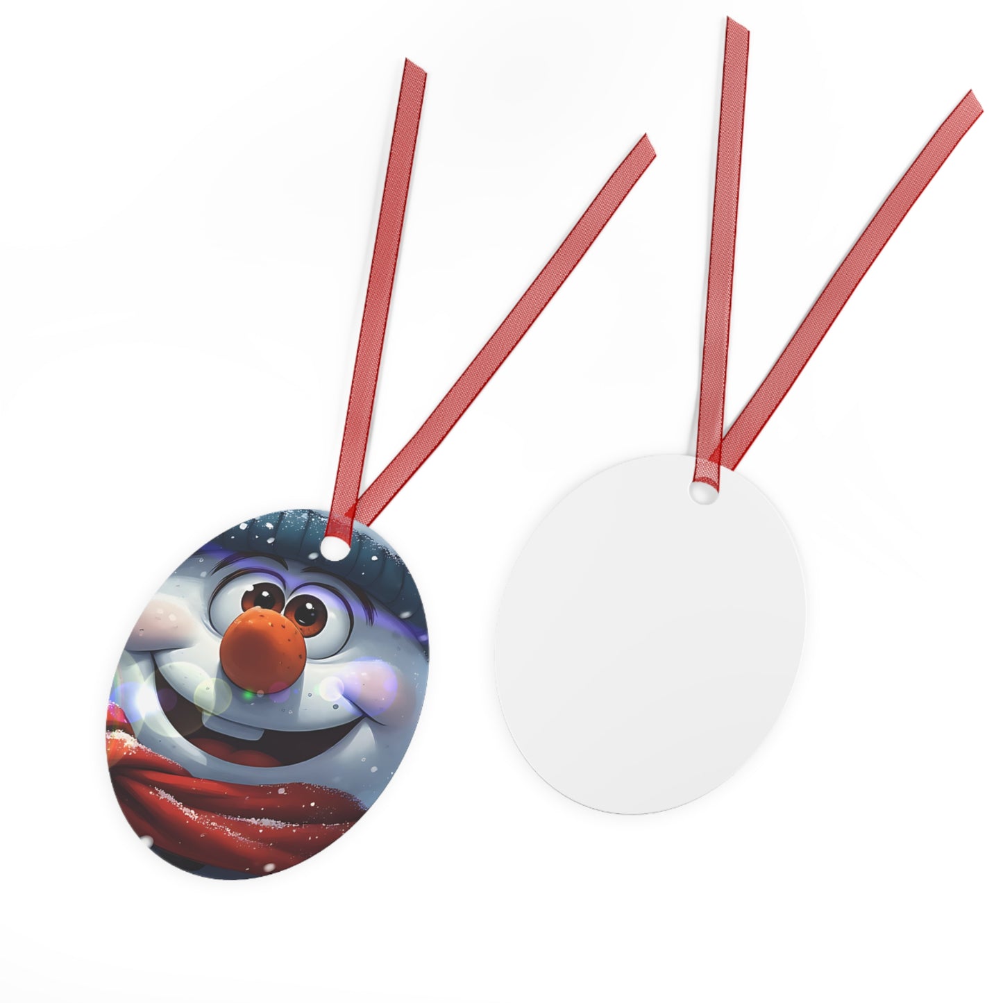 Festive Snowman Bell Metal Ornament — Cute Holiday Tree Decoration