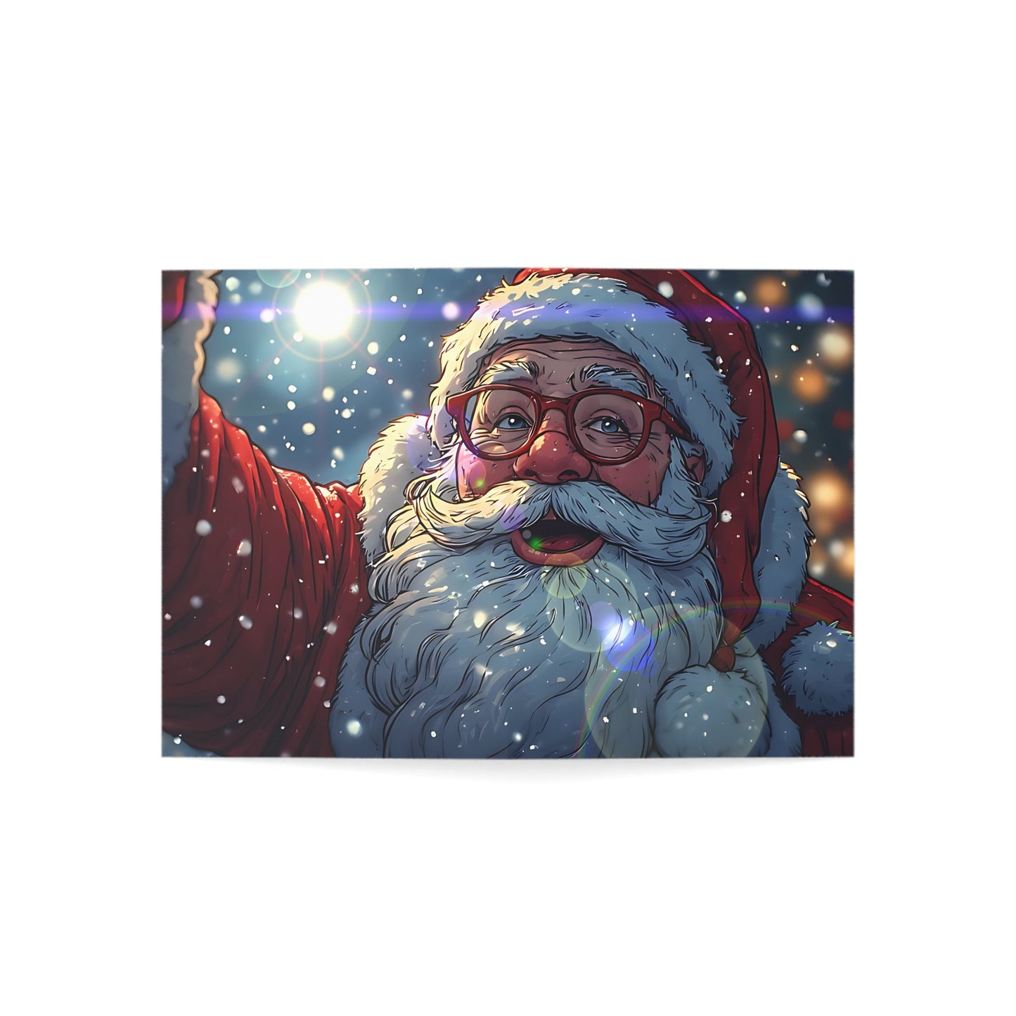 Festive Santa (Christmas Selfies) Greeting Cards - Holiday Magic Collection