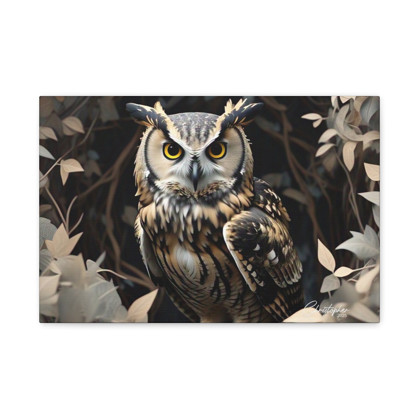Realistic Owl Canvas Art - Nature Wall Decor for Home & Office