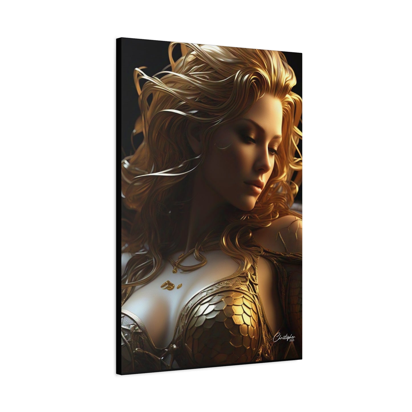 Fantasy Art Canvas Print - Serpent Goddess Home Decor