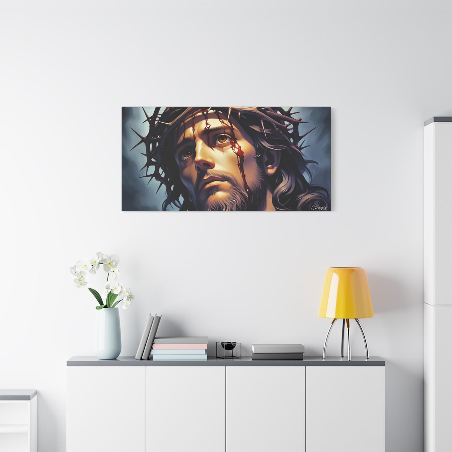 Religious Art Print Canvas, Inspirational Wall Decor, Christian Home Decor, Jesus Art, Gift for Faith-Based Celebrations