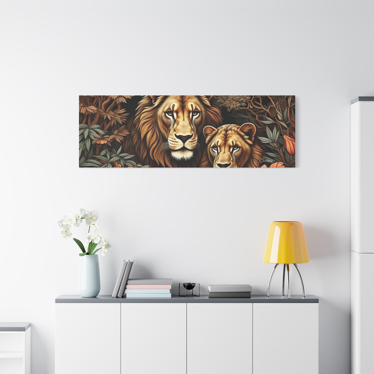Majestic Lion Family Canvas Wall Art, Animal Lovers Decor, Wildlife Home Accent, Gift for Nature Enthusiasts, Meaningful Family Art