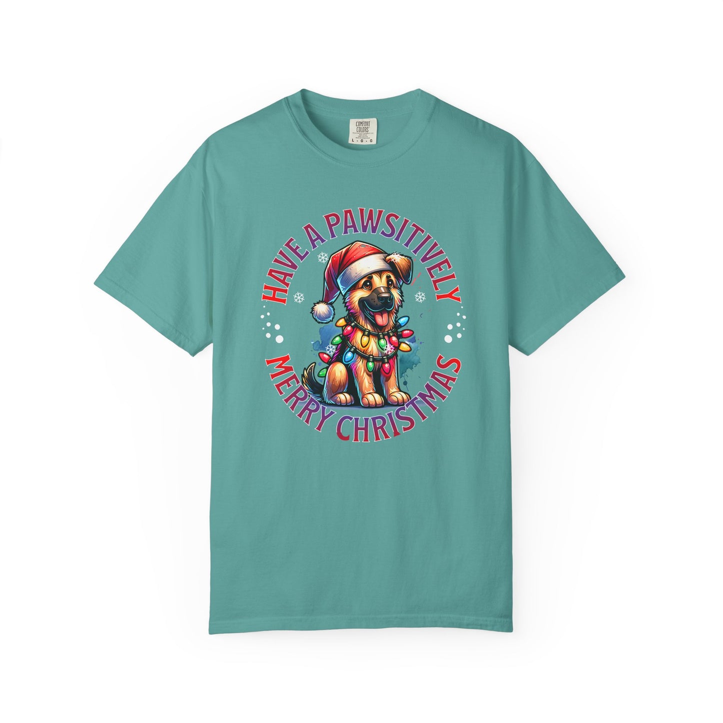 Christmas German Shepard T-Shirt — "Have a Pawsitively Merry Christmas" Holiday Tee