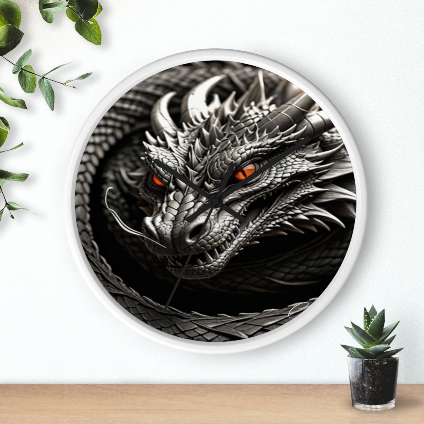 Majestic Dragon Wall Clock - Fantasy Home Decor, Unique Gift for Dragon Lovers, Gothic Clock, Medieval Wall Art, Fantasy Decor