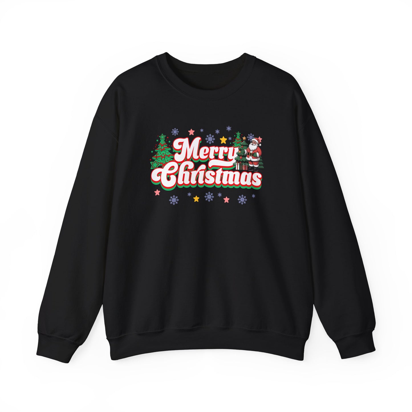 Merry Christmas Crewneck Sweatshirt — Festive Holiday Graphic Sweatshirt