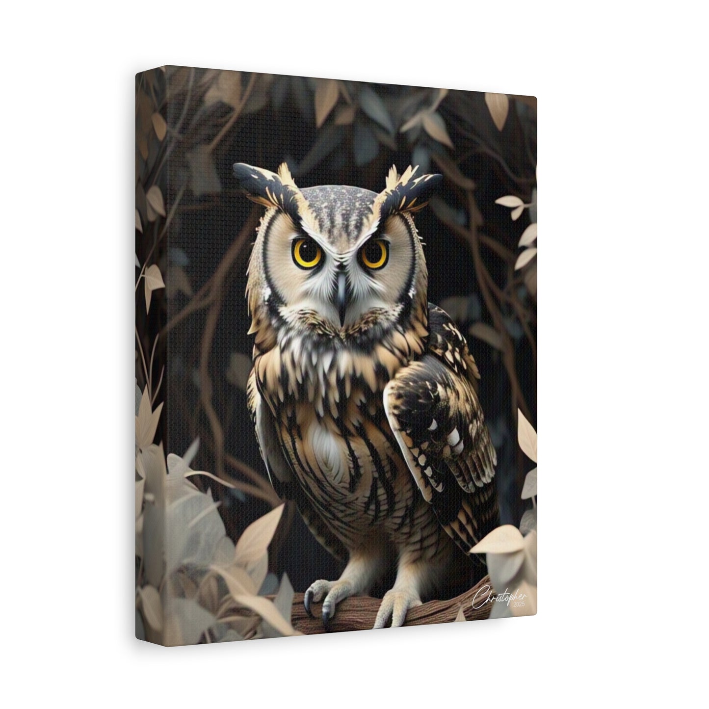 Realistic Owl Canvas Art - Nature Wall Decor for Home & Office