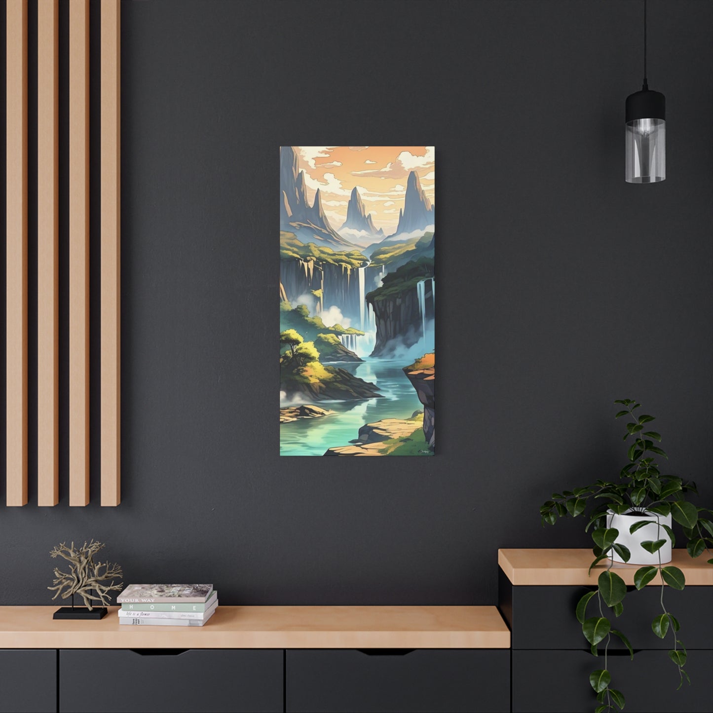 Serene Landscape Canvas Wall Art, Nature Home Decor, Tranquil Living Room Accent, Gift for Nature Lovers, Gallery Wall Piece