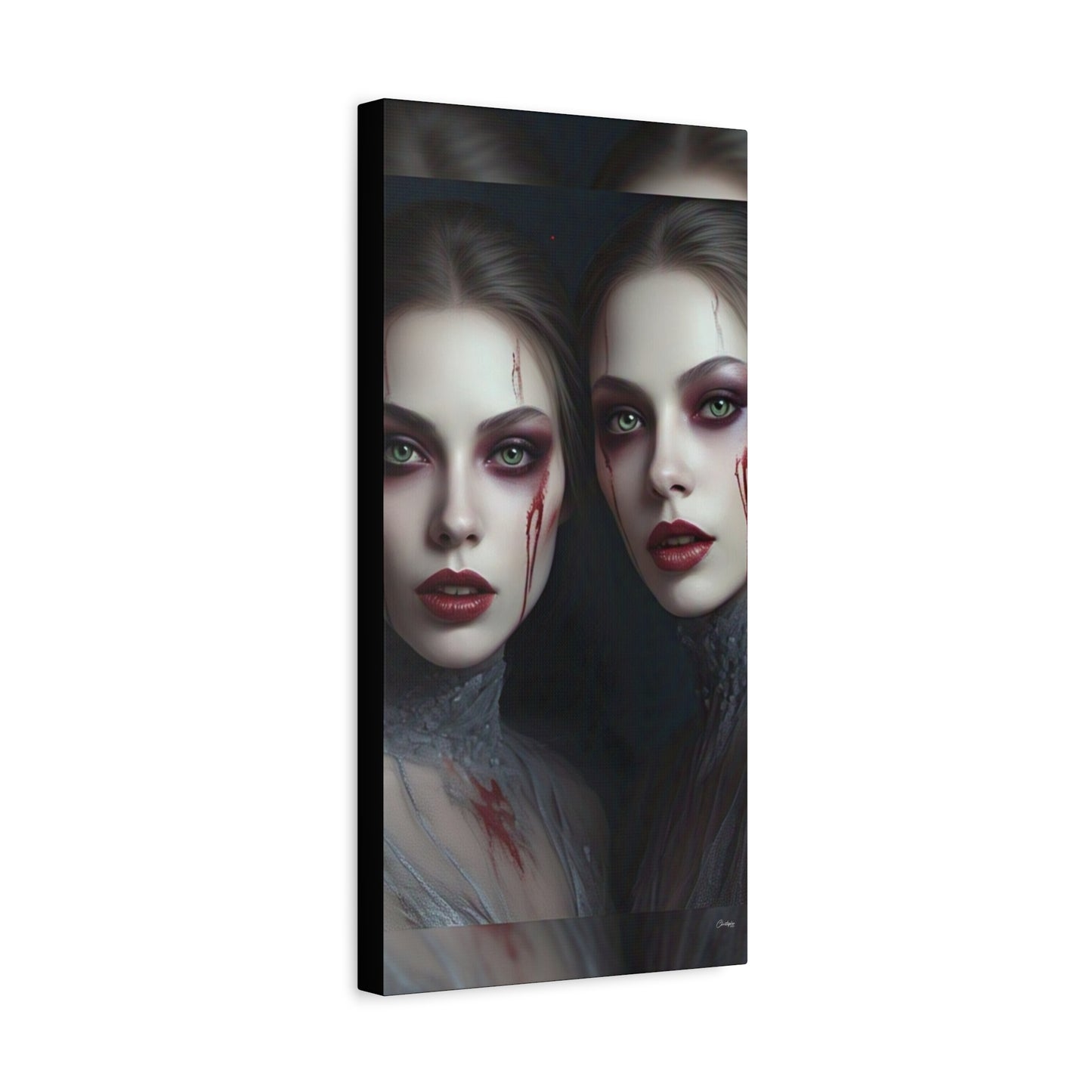 Spooky Art Canvas Print, Matte Canvas, Stretched Wall Decor, Gothic Home Decor, Halloween Art, Unique Gift