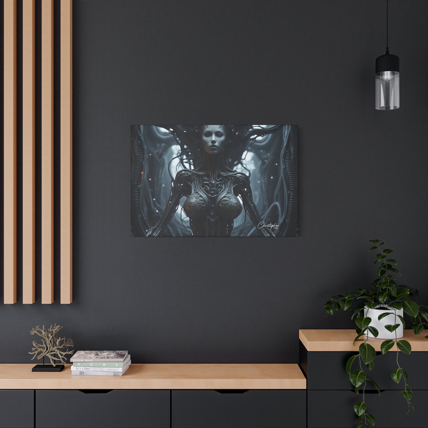 Futuristic Matte Canvas Wall Art – 1.25" Stretched