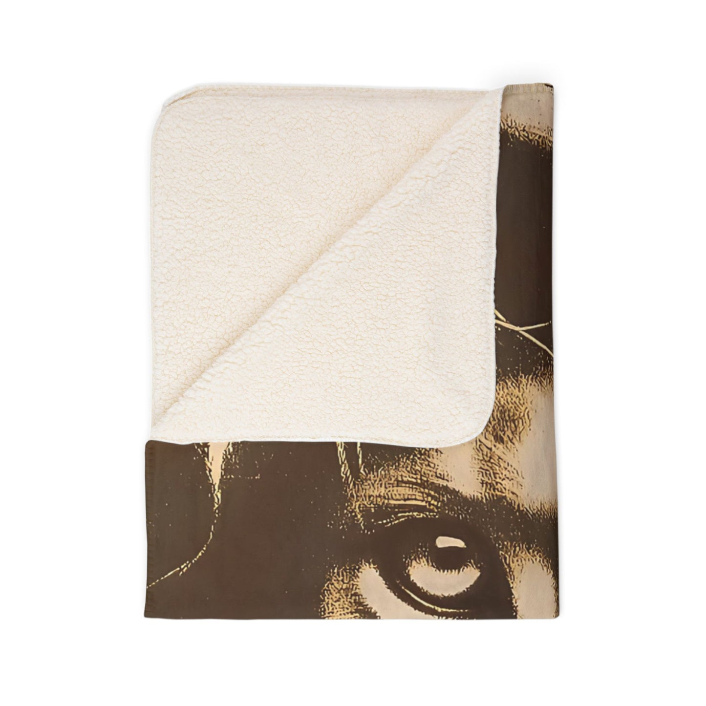 Laser Engraved Original Art Lion Print Fleece Sherpa Blanket, Cozy Lion Throw Blanket, Gift for Animal Lovers, Home Decor, Winter Warmth, Safari Style, Bed and Sofa