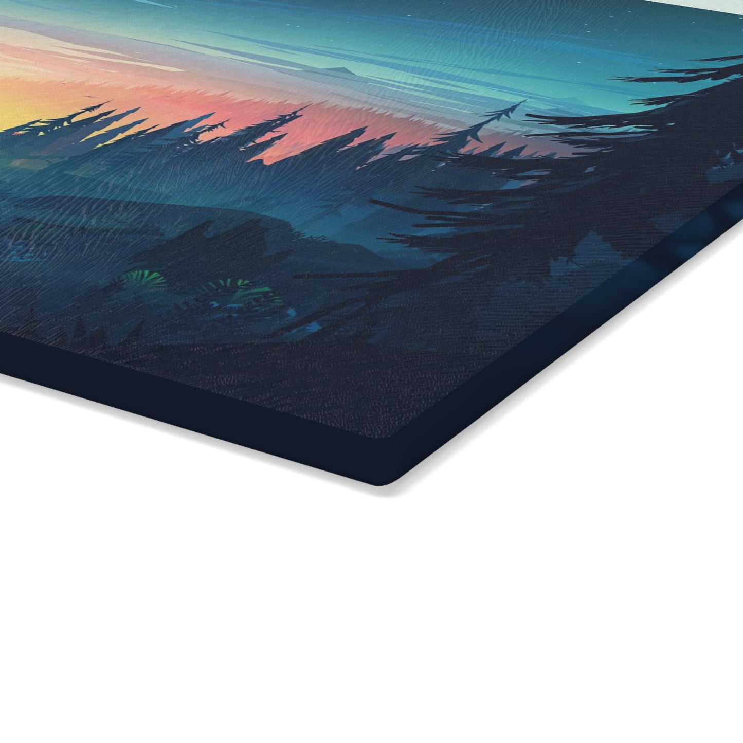Serene Forest Landscape Glass Cutting Board – Perfect for Nature Lovers and Culinary Enthusiasts