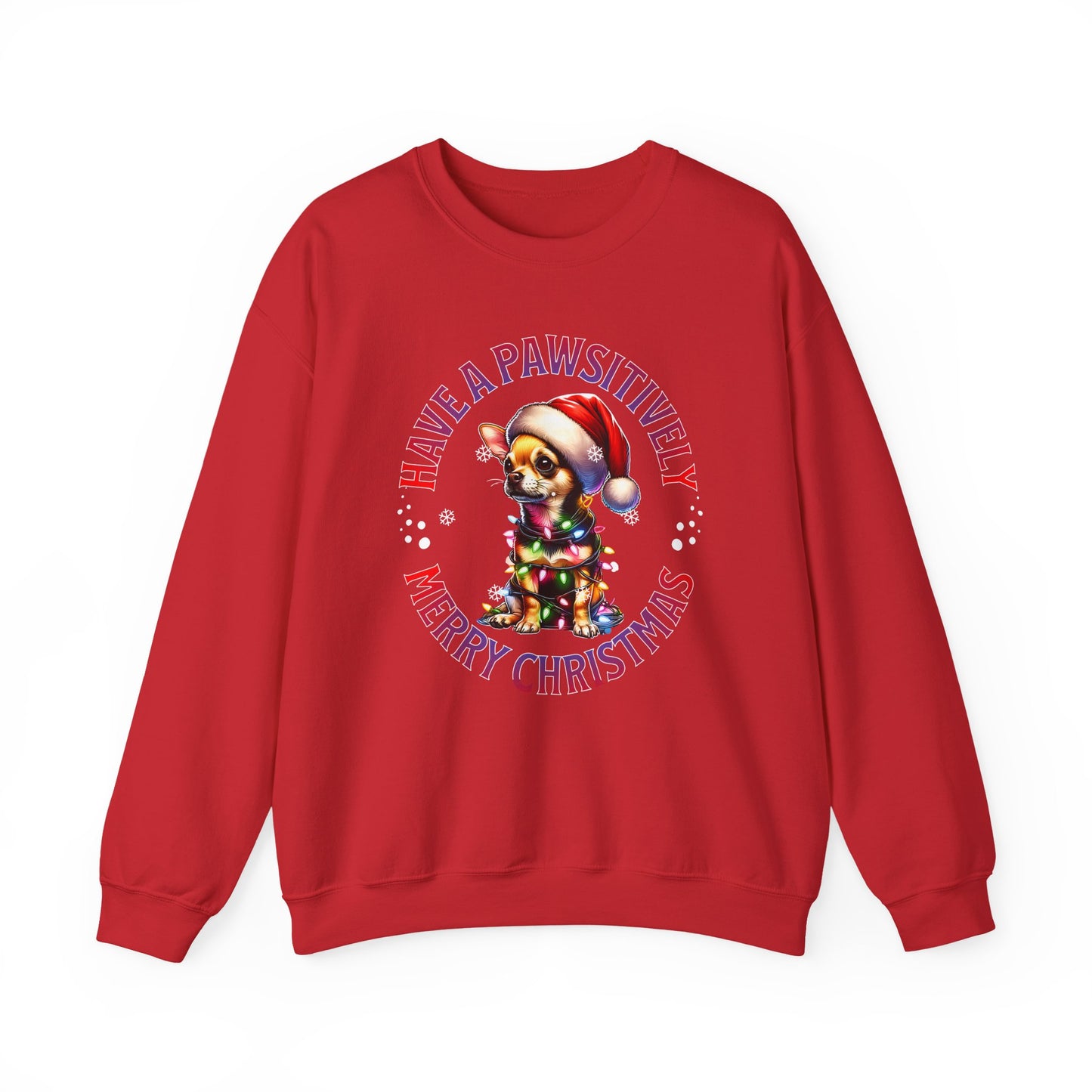 Christmas Puppy Sweatshirt - "Have a Pawsitively Merry Christmas" Holiday Crewneck