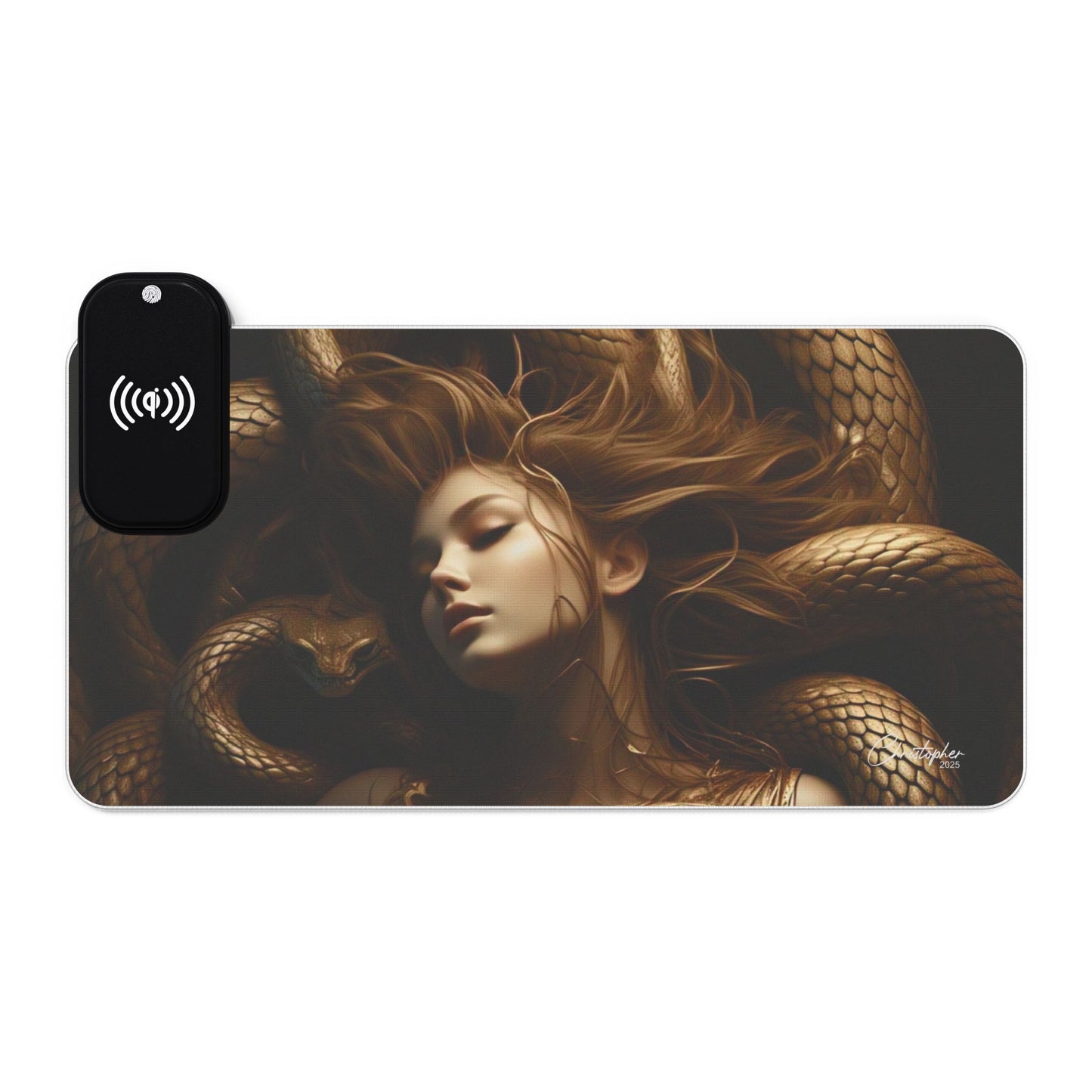 Gaming Mouse Pad with Wireless Charging - LED Design for Gamers