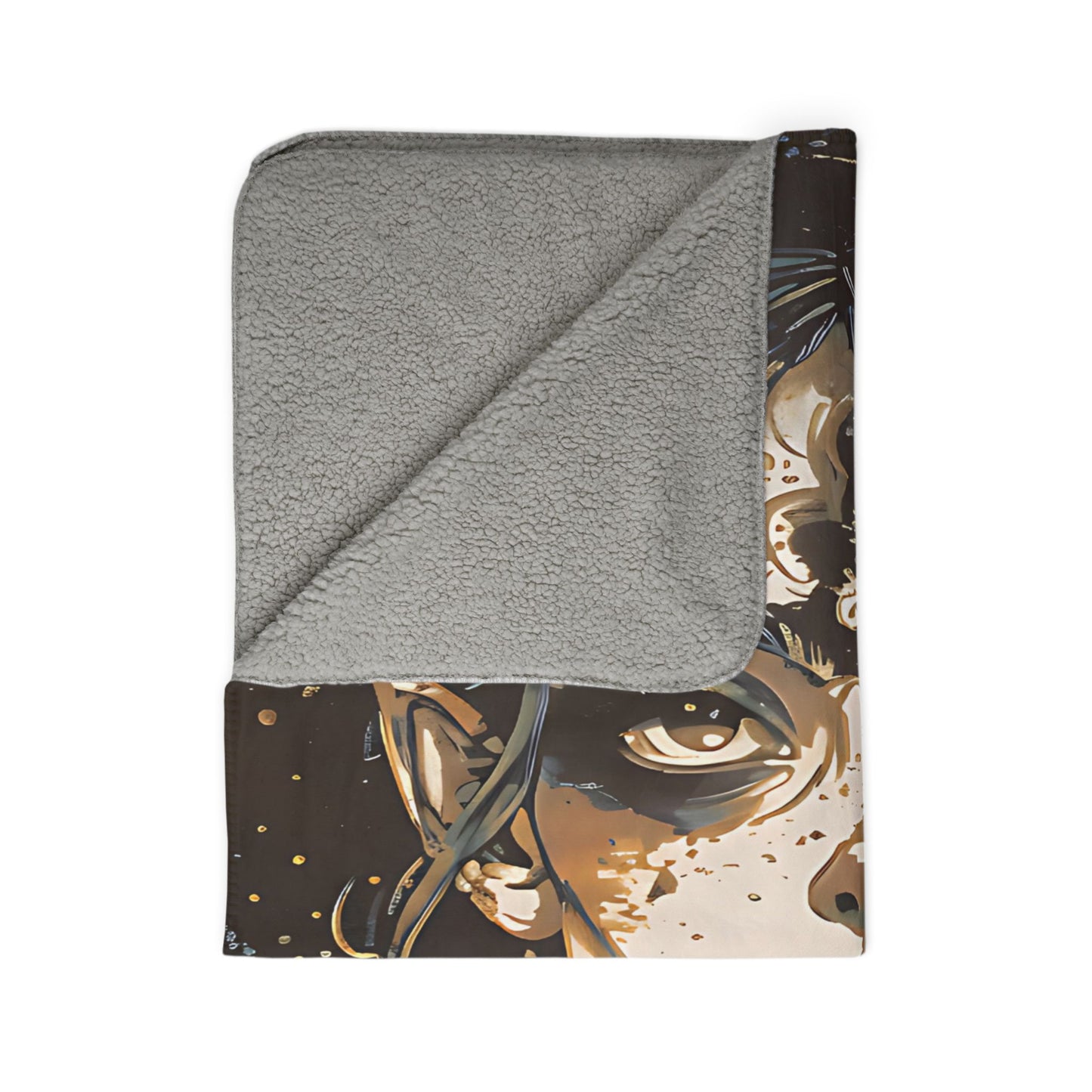 Laser Engraved Original Art Mystical Art Fleece Sherpa Blanket, Cozy Throw for Bohemian Decor, Great Gift for Witchy Vibes, Home, Meditation, Festivals